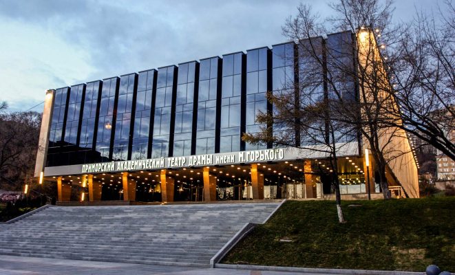 Архитектурное освещение Драматического Театра, г. Владивосток