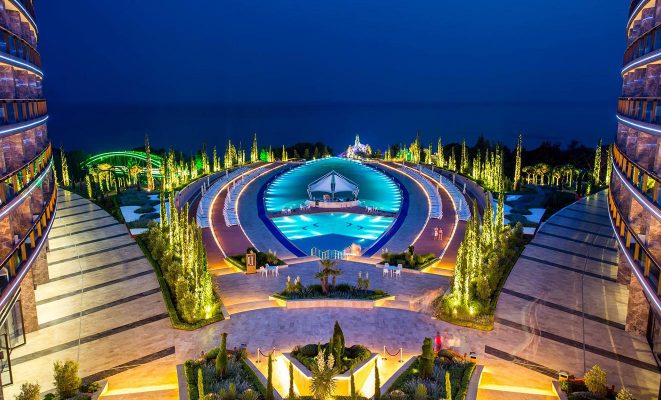 Проект ландшафтного освещения гостиничного комплекса Mriya Resort & Spa, г. Ялта