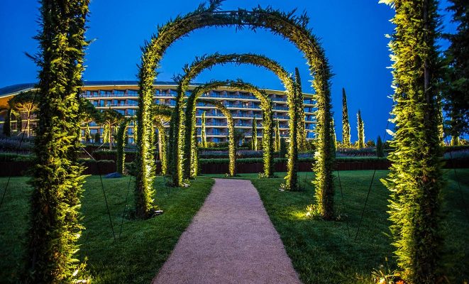 Проект ландшафтного освещения гостиничного комплекса Mriya Resort & Spa, г. Ялта