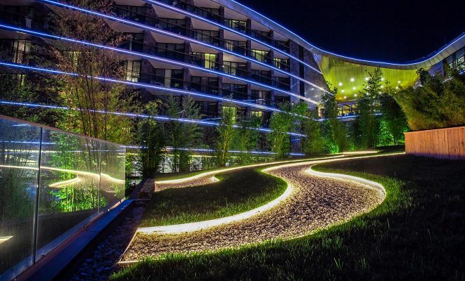 Проект ландшафтного освещения гостиничного комплекса Mriya Resort & Spa, г. Ялта