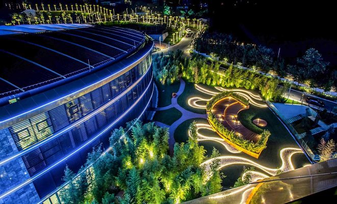 Проект ландшафтного освещения гостиничного комплекса Mriya Resort & Spa, г. Ялта