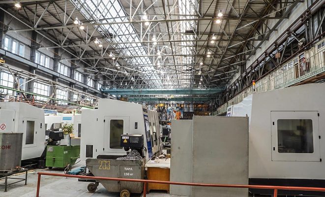 Освещение цехов НПО Энергомаш, г. Химки