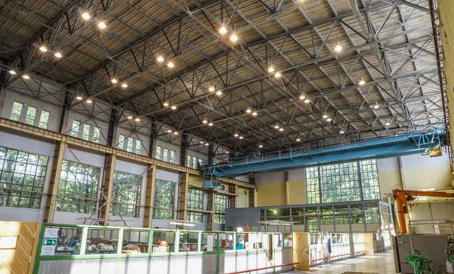 Освещение цехов НПО Энергомаш, г. Химки