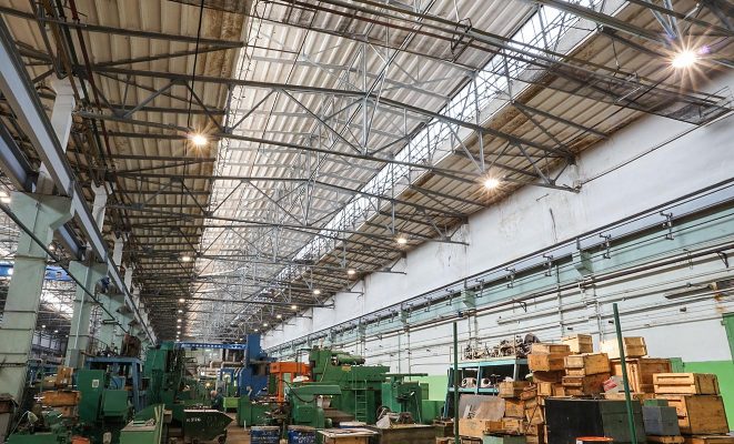 Освещение цехов НПО Энергомаш, г. Химки