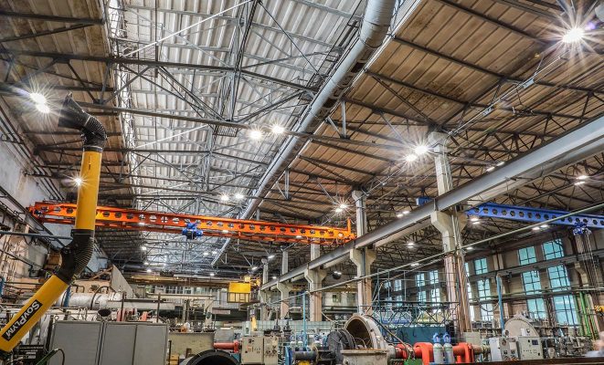 Освещение цехов НПО Энергомаш, г. Химки