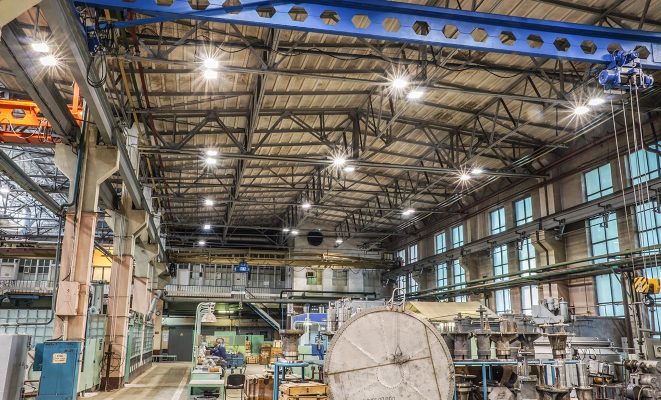 Освещение цехов НПО Энергомаш, г. Химки