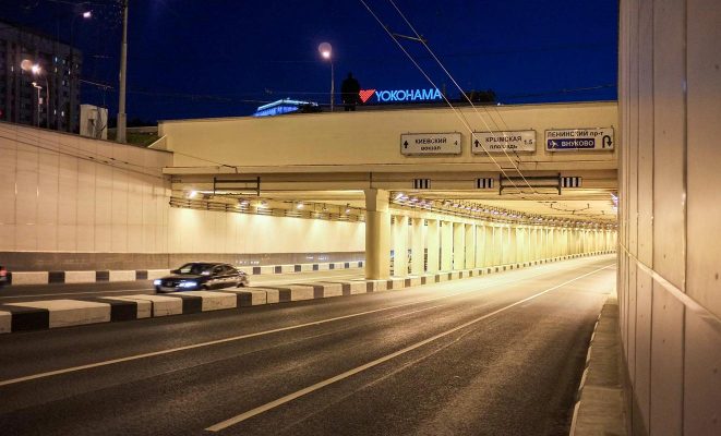 Освещение Октябрьского тоннеля, г. Москва