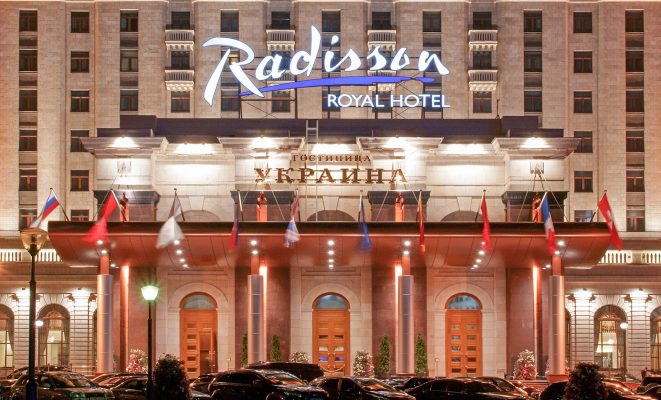 Архитектурно-художественная подсветка гостиницы Radisson Украина, г. Москва