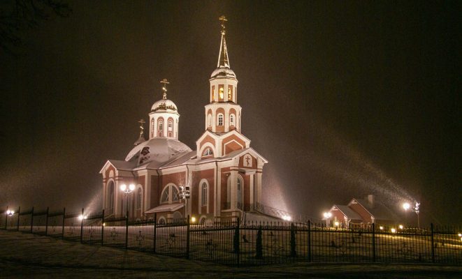 Архитектурно-художественная подсветка храма Георгия Победоносца, г. Брянск