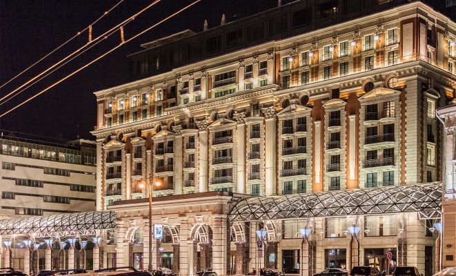 Архитектурно-художественная подсветка отеля Ritz-Carlton, г. Москва