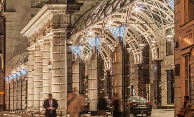 Архитектурно-художественная подсветка отеля Ritz-Carlton, г. Москва