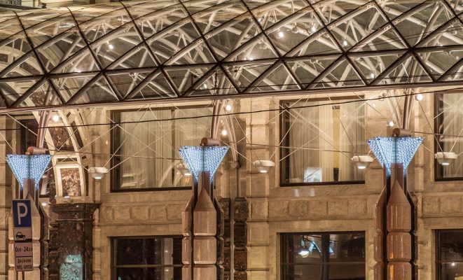 Архитектурно-художественная подсветка отеля Ritz-Carlton, г. Москва