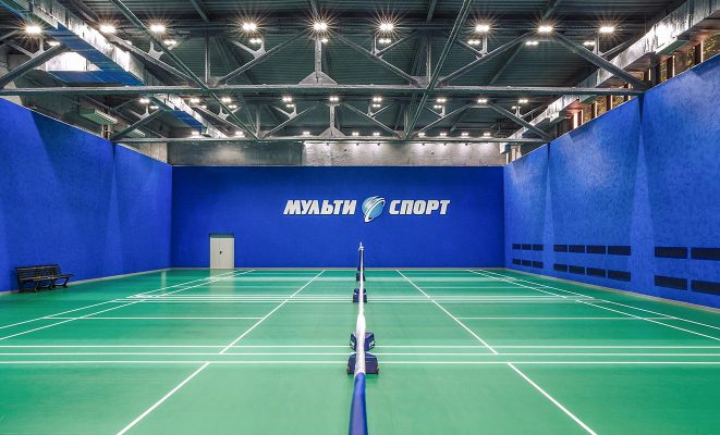 Освещение площадки для бадминтона Мультиспорт, г. Москва