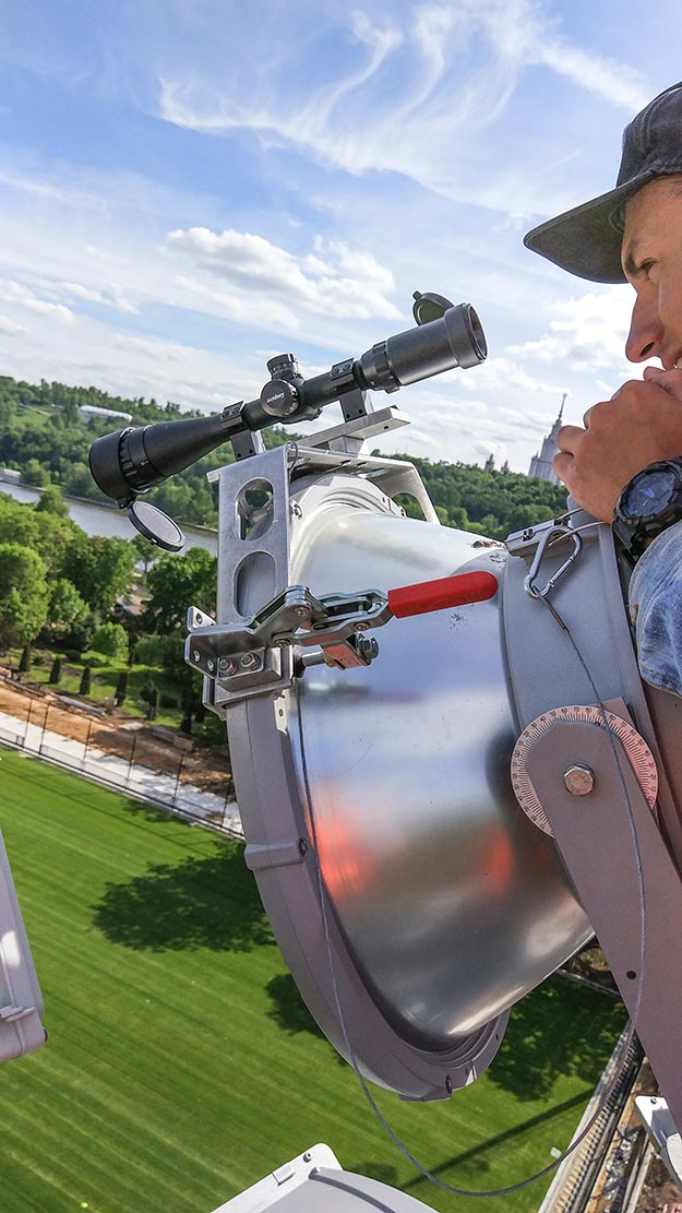 Освещение футбольного поля №8 спорткомплекса Лужники, г. Москва