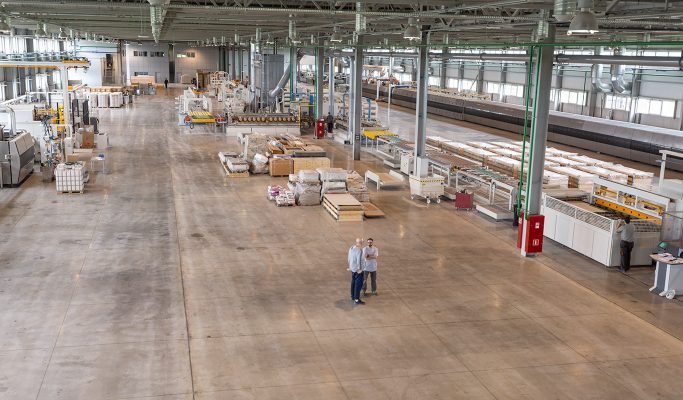 Освещение завода керамических плит LaminamRus, Калужская область, индустриальный парк Ворсино