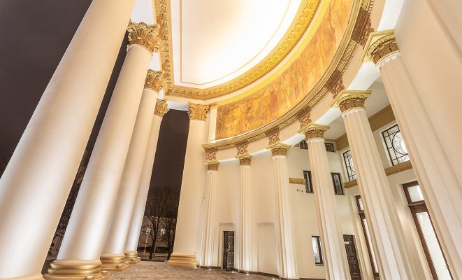 Архитектурное освещение Павильона № 71 «Атомная энергия» на ВДНХ